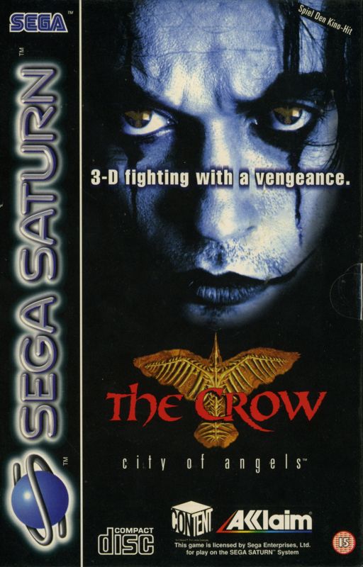The Crow: City of Angels box art for Sega Saturn